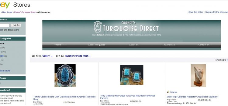 ebay store turquoise direct